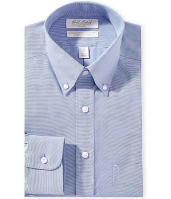 Gold Label Roundtree & Yorke Denton Classic Fit Non-Iron Button Down Collar Solid Dress Shirt