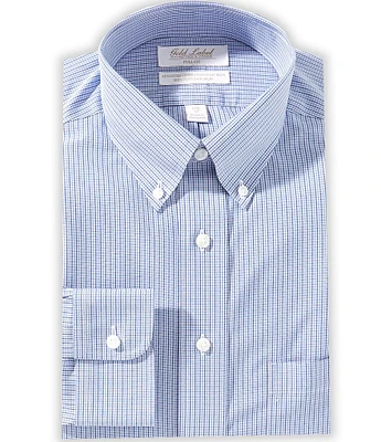 Gold Label Roundtree & Yorke Denton Full Fit Non-Iron Button-Down Collar Checked Dress Shirt