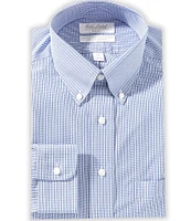 Gold Label Roundtree & Yorke Denton Full Fit Non-Iron Button-Down Collar Checked Dress Shirt
