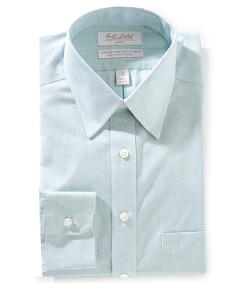 Gold Label Roundtree & Yorke Fitted Non-Iron Point Collar Solid Dress Shirt