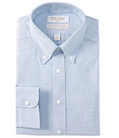 Gold Label Roundtree & Yorke Fitted Non-Iron Stretch Button-Down Collar Solid Oxford Dress Shirt