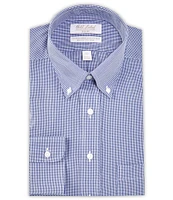 Gold Label Roundtree & Yorke Full Fit Non-Iron Button-Down Collar Gingham Poplin Dress Shirt