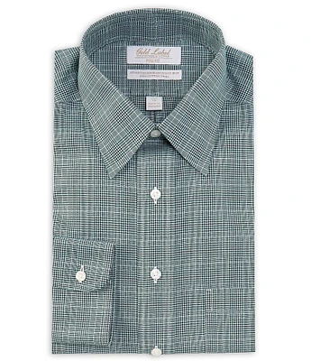 Gold Label Roundtree & Yorke Full Fit Non-Iron Point Collar Plaid Twill Dress Shirt