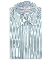 Gold Label Roundtree & Yorke Full Fit Non-Iron Spread Collar Stripe Poplin Dress Shirt