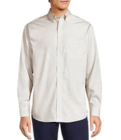 Gold Label Roundtree & Yorke Non-Iron Long Sleeve Bean Print Sport Shirt