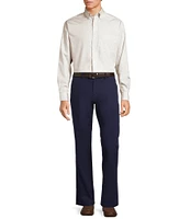Gold Label Roundtree & Yorke Non-Iron Long Sleeve Bean Print Sport Shirt