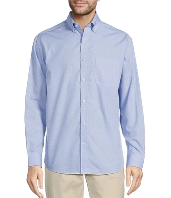Gold Label Roundtree & Yorke Non-Iron Long Sleeve Bean Print Sport Shirt