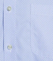 Gold Label Roundtree & Yorke Non-Iron Long Sleeve Bean Print Sport Shirt