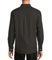 Gold Label Roundtree & Yorke Non-Iron Long Sleeve Checked Sport Shirt