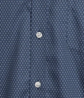 Gold Label Roundtree & Yorke Non-iron Long Sleeve Diamond Print Sport Shirt