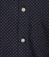 Gold Label Roundtree & Yorke Non-Iron Long Sleeve Dot Print Sport Shirt