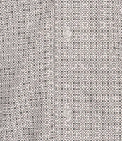 Gold Label Roundtree & Yorke Non-Iron Long Sleeve Geometric Print Herringbone Sport Shirt