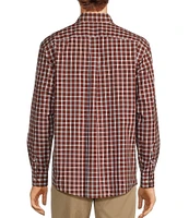 Gold Label Roundtree & Yorke Non-Iron Long Sleeve Plaid Sport Shirt