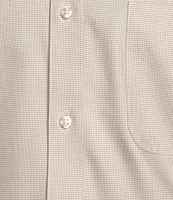 Gold Label Roundtree & Yorke Non-Iron Long Sleeve Micro Houndstooth Dobby Sport Shirt