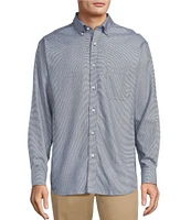Gold Label Roundtree & Yorke Non-Iron Long Sleeve Micro Houndstooth Dobby Sport Shirt