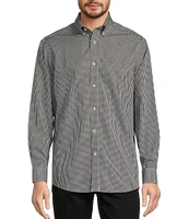 Gold Label Roundtree & Yorke Non-Iron Long Sleeve Small Checked Print Sport Shirt