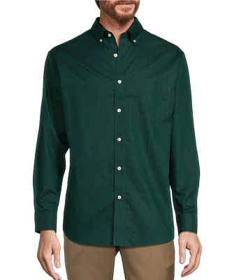 Gold Label Roundtree & Yorke Non-Iron Long Sleeve Solid Herringbone Sport Shirt