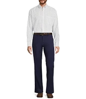 Gold Label Roundtree & Yorke Non-Iron Long Sleeve Windowpane Sport Shirt