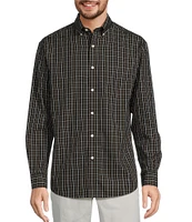 Gold Label Roundtree & Yorke Non-Iron Long Sleeve Windowpane Sport Shirt