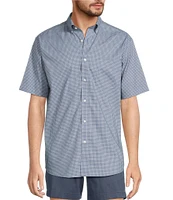 Gold Label Roundtree & Yorke Non-Iron Short Sleeve Gingham Print Sport Shirt
