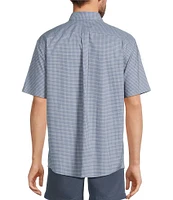 Gold Label Roundtree & Yorke Non-Iron Short Sleeve Gingham Print Sport Shirt