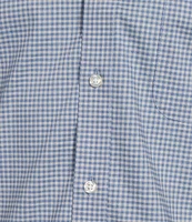 Gold Label Roundtree & Yorke Non-Iron Short Sleeve Gingham Print Sport Shirt