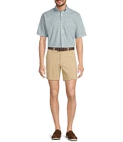 Gold Label Roundtree & Yorke Non-Iron Short Sleeve Gingham Print Sport Shirt