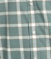 Gold Label Roundtree & Yorke Non-Iron Short Sleeve Large Windowpane Pattern Sport Shirt