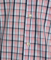 Gold Label Roundtree & Yorke Non-Iron Short Sleeve Multi Plaid Poplin Sport Shirt
