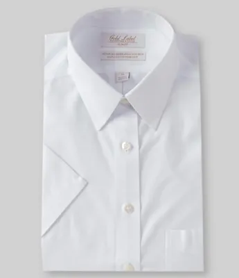 Gold Label Roundtree & Yorke Slim-Fit Non-Iron Short Sleeve Point Collar Dress Shirt