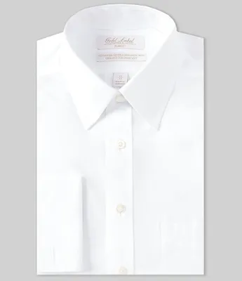 Gold Label Roundtree & Yorke Slim Fit Non-Iron Point Collar French Cuff Solid Dress Shirt