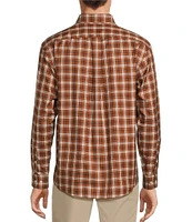 Gold Label Roundtree & Yorke Non-Iron Twill Long Sleeve Plaid Sport Shirt