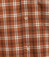 Gold Label Roundtree & Yorke Non-Iron Twill Long Sleeve Plaid Sport Shirt