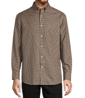 Gold Label Roundtree & Yorke Non-Iron Twill Long Sleeve Mini Check Sport Shirt