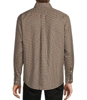 Gold Label Roundtree & Yorke Non-Iron Twill Long Sleeve Mini Check Sport Shirt