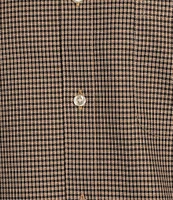 Gold Label Roundtree & Yorke Non-Iron Twill Long Sleeve Mini Check Sport Shirt