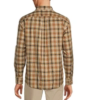 Gold Label Roundtree & Yorke Non-Iron Twill Long Sleeve Multi Plaid Sport Shirt