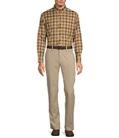 Gold Label Roundtree & Yorke Non-Iron Twill Long Sleeve Multi Plaid Sport Shirt
