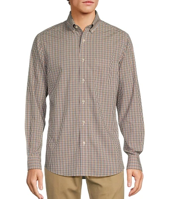 Gold Label Roundtree & Yorke Slim Fit Non-Iron Long Sleeve Checked Sport Shirt