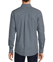 Gold Label Roundtree & Yorke Slim Fit Non-Iron Long Sleeve Small Check Sport Shirt