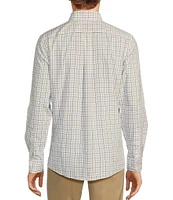 Gold Label Roundtree & Yorke Slim Fit Non-Iron Long Sleeve Windowpane Plaid Sport Shirt