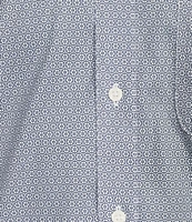 Gold Label Roundtree & Yorke Slim Fit Non-Iron Short Sleeve Circle Print Sport Shirt