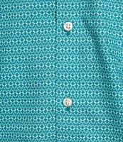 Gold Label Roundtree & Yorke Slim Fit Non-Iron Short Sleeve Shell Print Sport Shirt