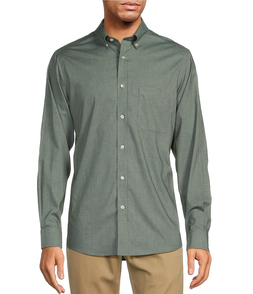 Gold Label Roundtree & Yorke Slim Fit Non-Iron Solid Dobby Sport Shirt