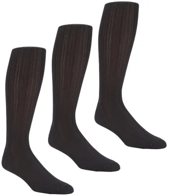 Gold Label Roundtree & Yorke Solid Over-the-Calf Dress Socks 3-Pack