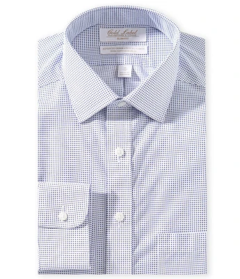 Gold Label Roundtree & Yorke William Slim Fit Non-Iron Spread Collar Diamond Print Dress Shirt