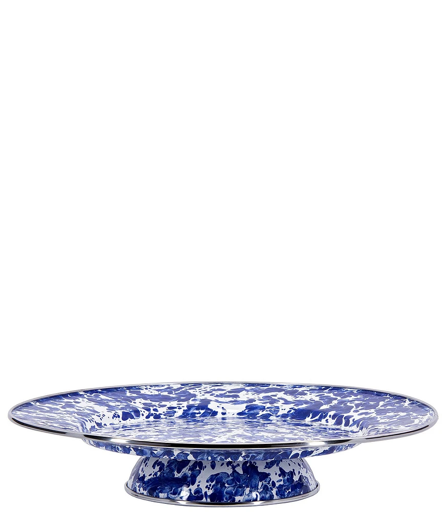 Golden Rabbit Enamelware Swirl Cake Plate