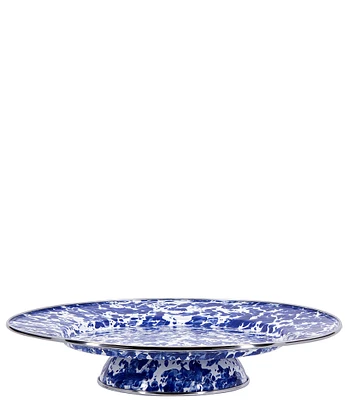Golden Rabbit Enamelware Swirl Cake Plate