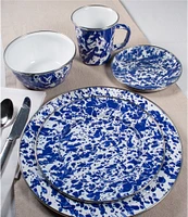 Golden Rabbit Enamelware Cobalt Swirl Medium Tray