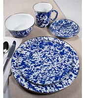 Golden Rabbit Enamelware Cobalt Sandwich Plates, Set of 4